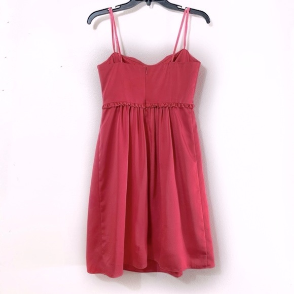 Y2K BCBGMAXAZRIA 2000s Style Dark Watermelon strapless Dress - Picture 4 of 9